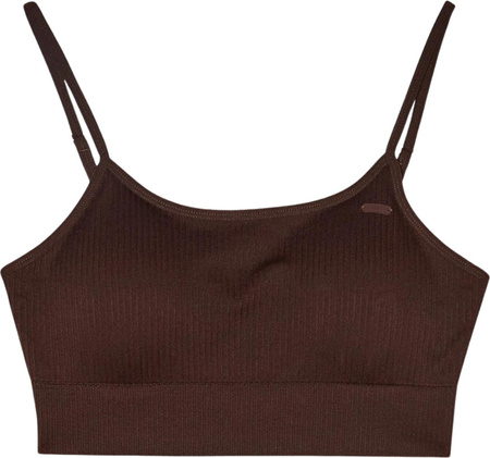 Stanik sportowy 4F F121 brązowy 4FWSS24USBAF121 81S