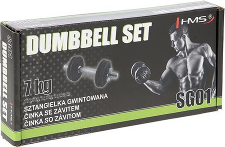 Hantel hantla sztangielka z gwintem 7 kg HMS SG01