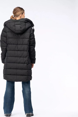 Damski płaszcz pikowany zimowy z kapturem Iguana Manka W rozmiar XL