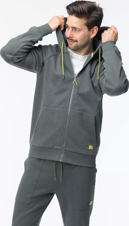 Męska bluza z kapturem rozpinana mikropolar bawełniana Elbrus Frane rozmiar XL