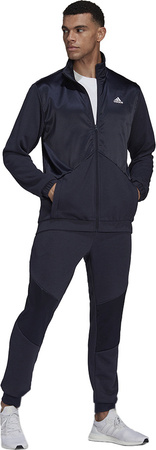 Dres męski adidas Satin French Terry Track Suit granatowy HI5396
