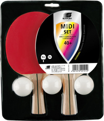 Zestaw do tenisa stołowego ping ponga 2 rakietki 3 piłki Sunflex TT Midi 20101