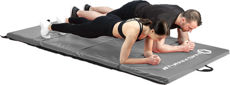 Materac gimnastyczny składany HMS Premium MGS01 2400x1200 mm szary