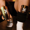 Ochraniacze piłkarskie Proskary Golden Goal Shin Pads 13x9 cm złote