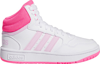 Buty dziecięce adidas Hoops Mid biało-różowe IF2722