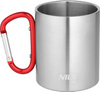 Kubek turysytyczny z karabińczykiem Nils Camp NC17110 czerwony 330 ml