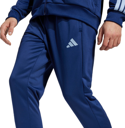 Dres męski adidas Sportswear Basic 3-Stripes French Terry niebieski JI8873