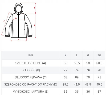 Męska kurtka przejściowa softshell Hi-tec Lummer membrana 8000 rozmiar S