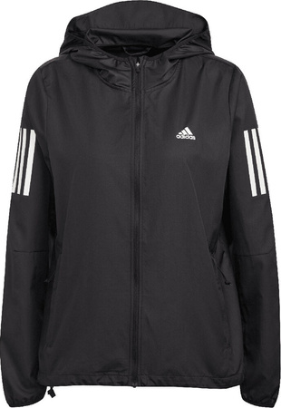 Kurtka damska adidas Own the Run Hooded Running Windbreaker czarna H59271
