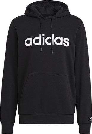 Bluza męska adidas Essentials French Terry Linear Logo Hoodie czarna GK9064