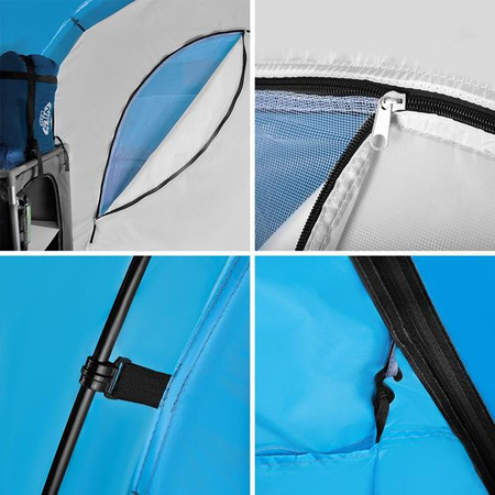 Namiot turystyczny kempingowy voyager Nils camp NC3027 niebieski 4 osobowy 450x260x150cm