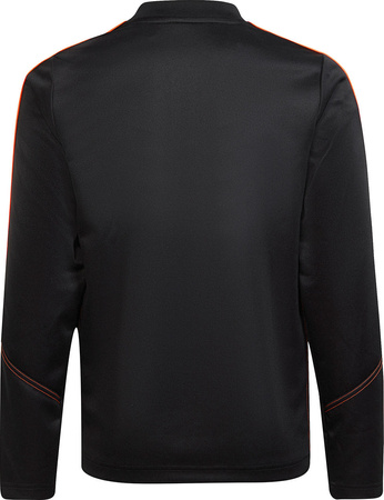 Bluza dla dzieci adidas Tiro 23 Club Training Top czarno-pomarańczowa HZ0186