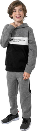 Bluza dla chłopca 4F czarno-szara HJZ22 JBLM003 24M