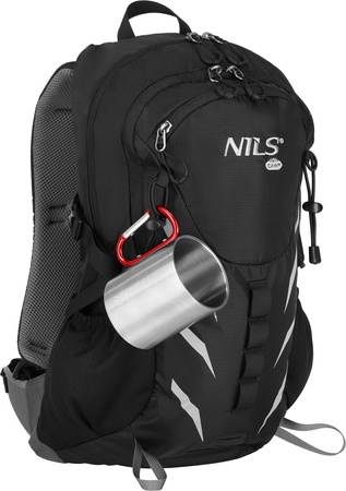 Kubek turysytyczny z karabińczykiem Nils Camp NC17110 czerwony 330 ml