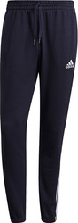 Spodnie męskie adidas Essentials Tapered Elastic Cuff 3 Stripes Pant granatowe GK8830