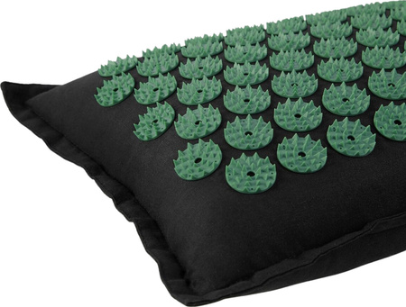 Mata do akupresury i masażu z poduszką Spokey Akumat czarno-zielona 944215