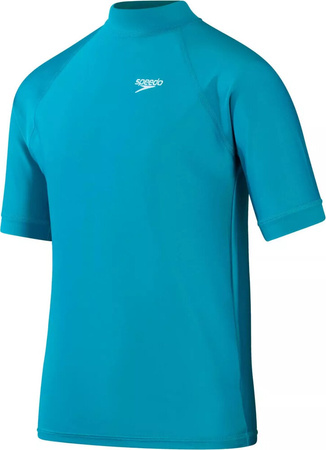 Dziecięce kąpielówki Speedo PRT SS RASH TOP JM aquarium/white rozmiar 5-6