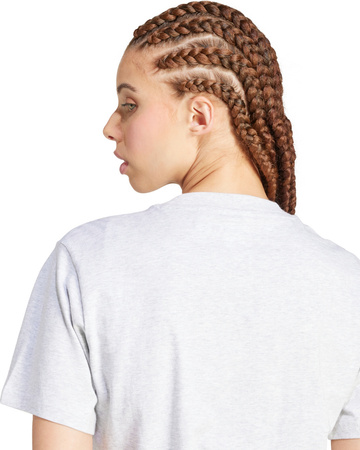 Koszulka damska adidas Essentials Small Logo Cotton jasnoszary melanż JC5945