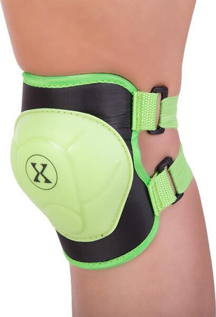 Zestaw ochraniaczy kolana łokcie nadgarstki na rolki deskorolkę hulajnogę Nils Extreme H704 zielony rozmiar L