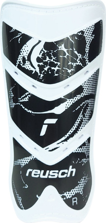 Ochraniacze piłkarskie na golenie piszczele nagolenniki Reusch Shinguard Attrakt Lite biało-czarne 5377045 7701