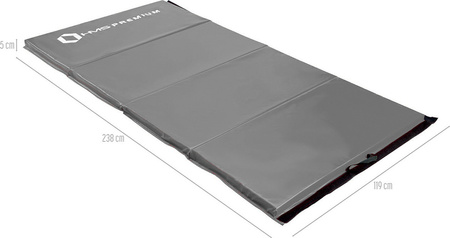 Materac gimnastyczny składany HMS Premium MGS01 2400x1200 mm szary