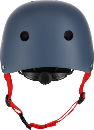 Dziecięcy kask rowerowy na rolki hulajnogę regulowany Nils Extreme MTW001-1 szaro-czerwony r L (58-61cm)