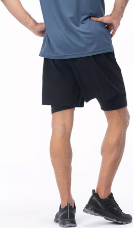 Męskie spodenki treningowe krótkie z podspodenkami Elbrus Alparo rozmiar XXL