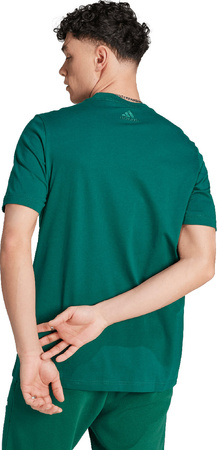 Koszulka męska adidas Essentials Single Jersey Linear Embroidered Logo Tee zielona IJ8658