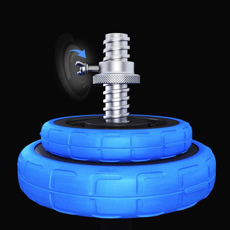 Sztangielki/sztanga gumowane HMS SGG30BAR 30 kg