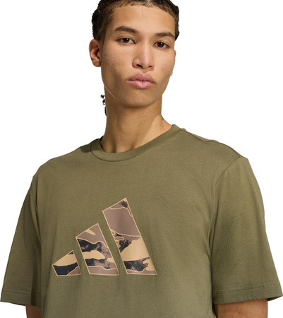 Koszulka męska adidas Camo Logo Graphic khaki KA7131