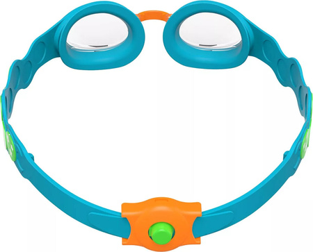 Dziecięce okularki pływackie Speedo SEA SQUAD SPOT Gog IU/JU azure blue/fluo green/fluo orange/clear