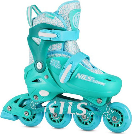 Łyżworolki rolki regulowane Filo Nils Extreme NA13102 zielone rozmiar M 34-37