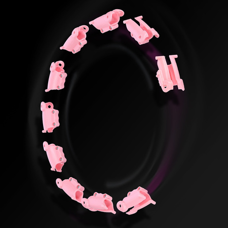 Hula hop light pink z wypustkami i obciążnikiem HMS hhw11 plus size