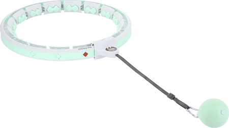 Hula hop z wypustkami i obciążnikiem licznik HMS hhw06 zielone