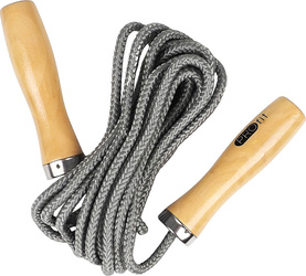 Skakanka sznurkowa z drewnianymi uchwytami Profit School 5 m