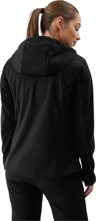 Kurtka przejściowa softshell z kapturem damska 4F F215 czarna