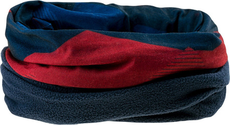 Komin wielofunkcyjny szal Hi-Tec Rine maska kominiarka niebiesko-czerwona