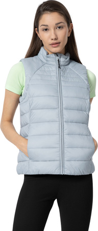 Kamizelka damska puchowa 4F F091 niebieska 4FSS23TDJAF091 34S