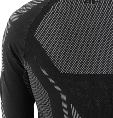 Koszulka bluza bielizna termoaktywna męska 4F M165 czarno-szara 4FWAW24USEAM165 20S