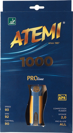 Rakietka do tenisa stołowego ping ponga New Atemi 1000 Pro concave
