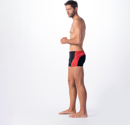Męskie Bokserki Kąpielowe Helder black/fiery red rozmiar L