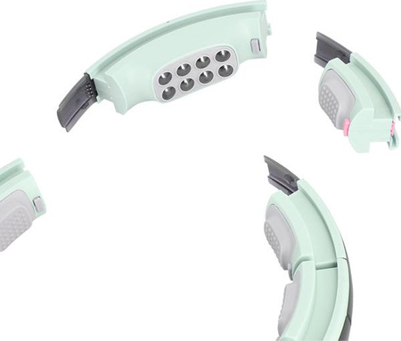 Zestaw hula hop magnetyczny green HHM13 z licznikiem HMS pas wyszczuplający br163 black