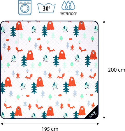 Koc piknikowy plażowy las 195X200 CM Nils Camp NC8028