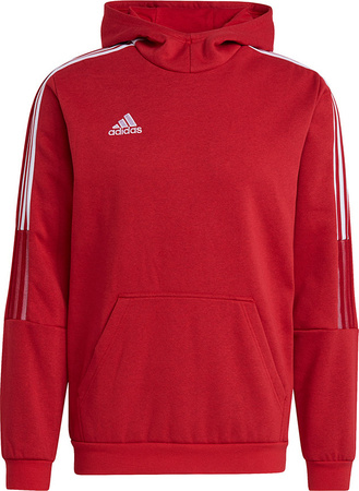 Bluza męska adidas Tiro 21 Sweat Hoody czerwona GM7353