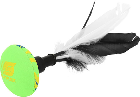 Rzutka z piórami do gry plenerowej towarzyskiej Sunflex Peteca Flames zielono-żółto-niebieska 74246