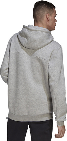 Bluza męska adidas Stadium Fleece Badge of Sport Hoodie szara HC5869