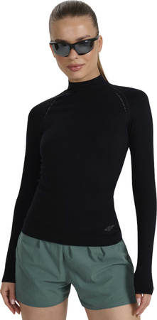 Koszulka damska longsleeve 4F F419 czarna 4FWAW25TFLOF419 20S
