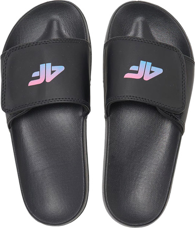 Klapki dla dziewczynki 4F F013 czarne 4FJRMM00FSLIF013 20S