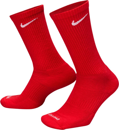 Skarpety Nike Everyday Plus Cushioned 3 pary czerwone, białe, granatowe SX6888 996