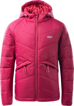 Dziecięca kurtka przejściowa z kapturem pikowana Bejo Fumio Jrg różowa rozmiar 152